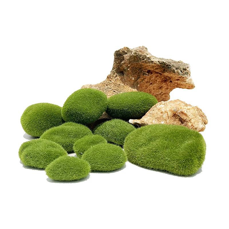 5Pcs Simulation Moss Stone Artificial Moss Rocks Ball Fake Green Plant For Home Garden Flower Pot Decoration Creative Crafts