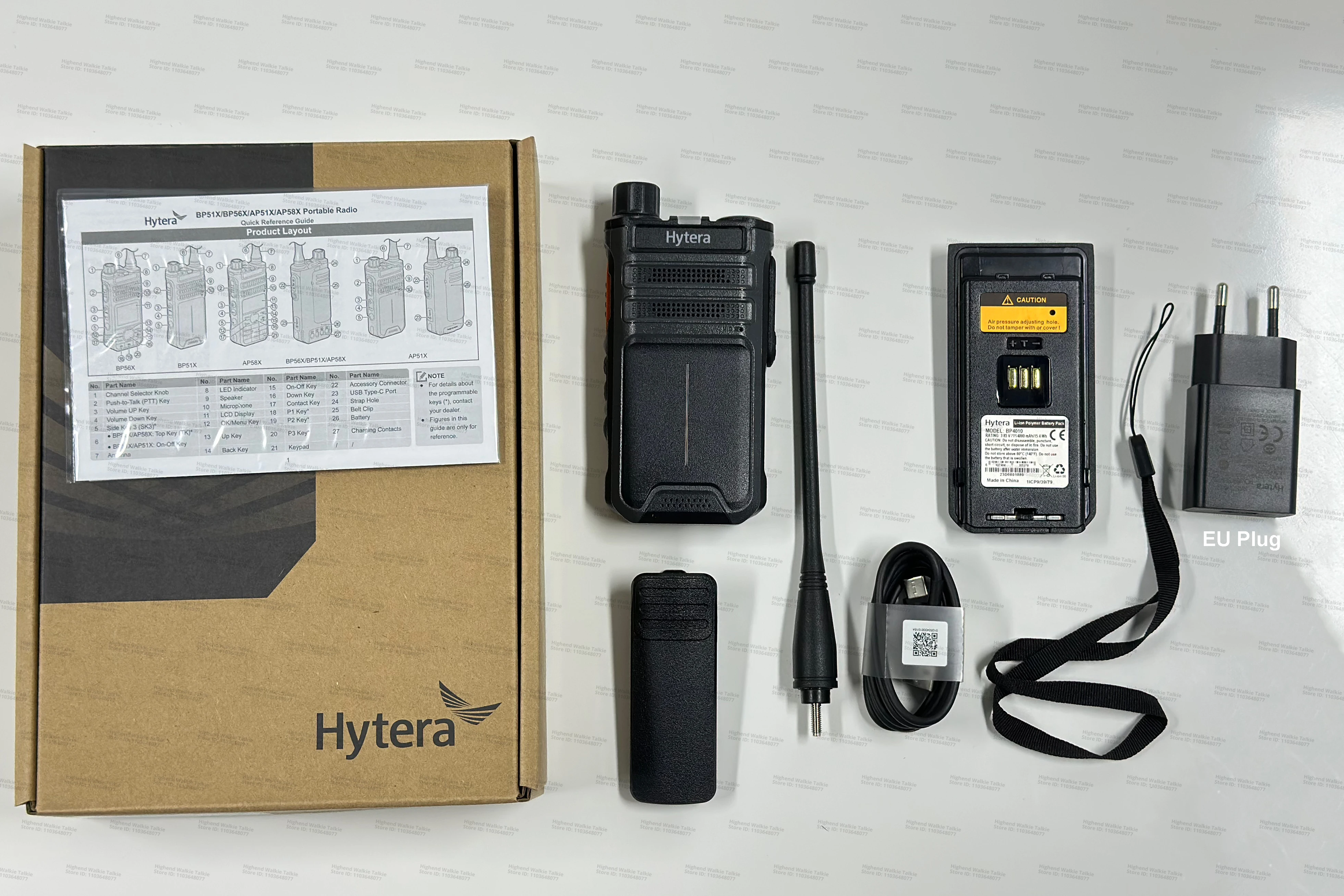 HYTERA AP515 AP518 IP54 Light Two-Way Radio with Clear Audio Type-C Charging 4000mAh Vhf Uhf Radio for hospitality, retail