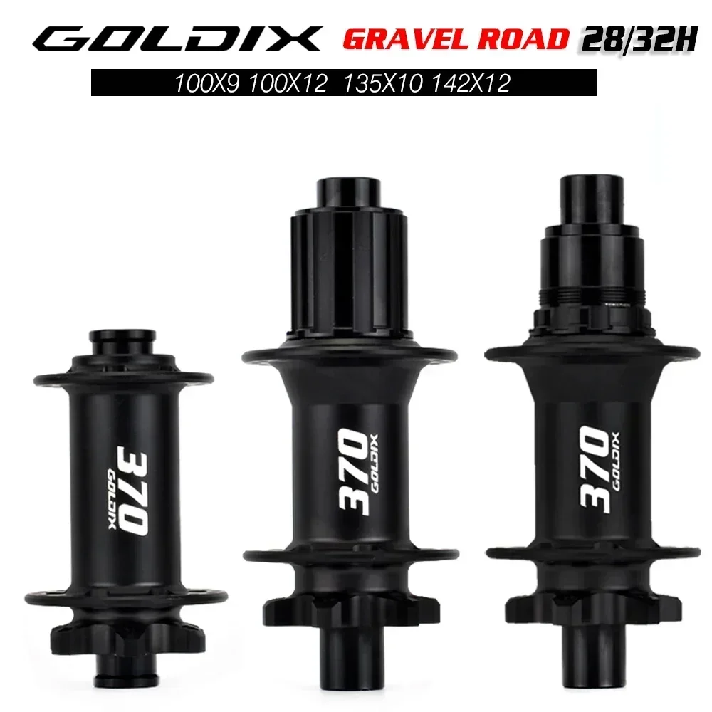 

GOLDIX GDR370 ROAD Bicycle Hub 6-bolt Disc Brake Sealed Bearing J-Bend 28/32 Holes Ratchet 36T Hub for Shimano HG 11S SRAM XDR