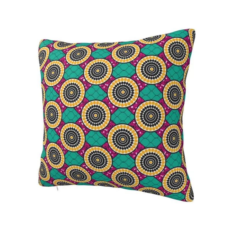 Traditional Geometric African Ethnic Tribal Ankara Pattern Cushion Cover 55*55 cm Soft Throw Pillow Case Bedding Sofa Pillowslip