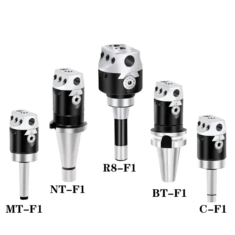 F1 Precision Boring Head 2/3/4 Inch 50/75/100mm 12/18/25mm Boring Bar MT2/3/4 BT30/40 NT30/40 R8 Lathe Mill Holder w/ Hex Wrench