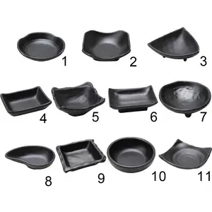 طبق توابل صلصة الميلامين ، السوشي الياباني ، وعاء شوربة الصويا ، طبق زبدة المقبلات ، صينية تقديم الطعام أفضل 12 أدوات مائدة الميلامين مبيعا - No8