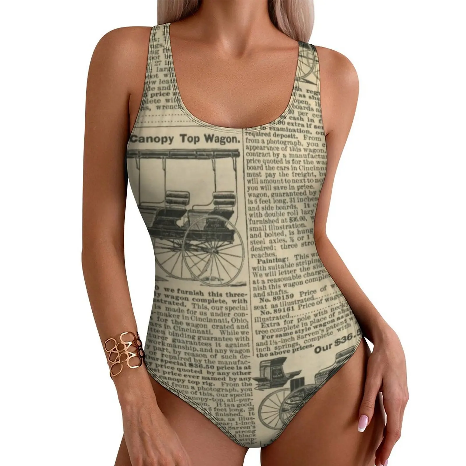 

Ретро Газетный Купальник Сексуальный Цифровой Принт Цельный Купальник Пуш-Ап Купальники Фэнтези Фитнес Пляжная Одежда