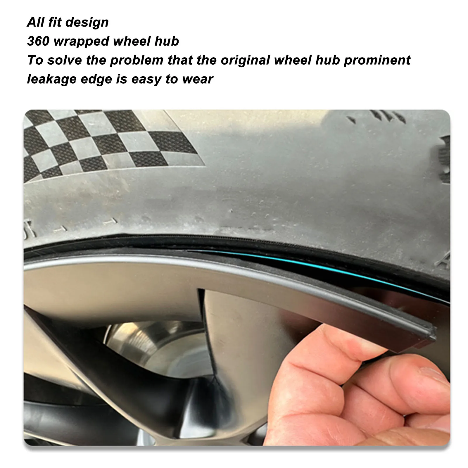 21 Inch Wheel Rim Protector Guard Scratch Resistant Hubcap Rim Patch Replacement for Tesla Model Y Performance 2021 to 2023