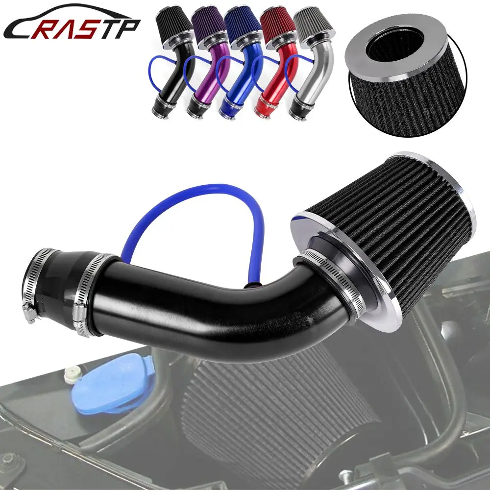 

Universal 3" 76mm Car Racing Cold Air Filter Intake System Turbo Induction Pipe Tube Aluminum Kit With Cone Air Filter Inlet