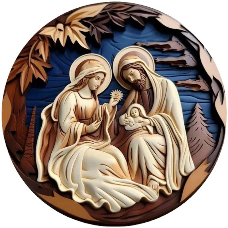 Christmas Nativity Decoration Versatile Prayer Hanging Decoration Acrylic Nativity Ornament Premium Jesus Birth Pendant For Wall