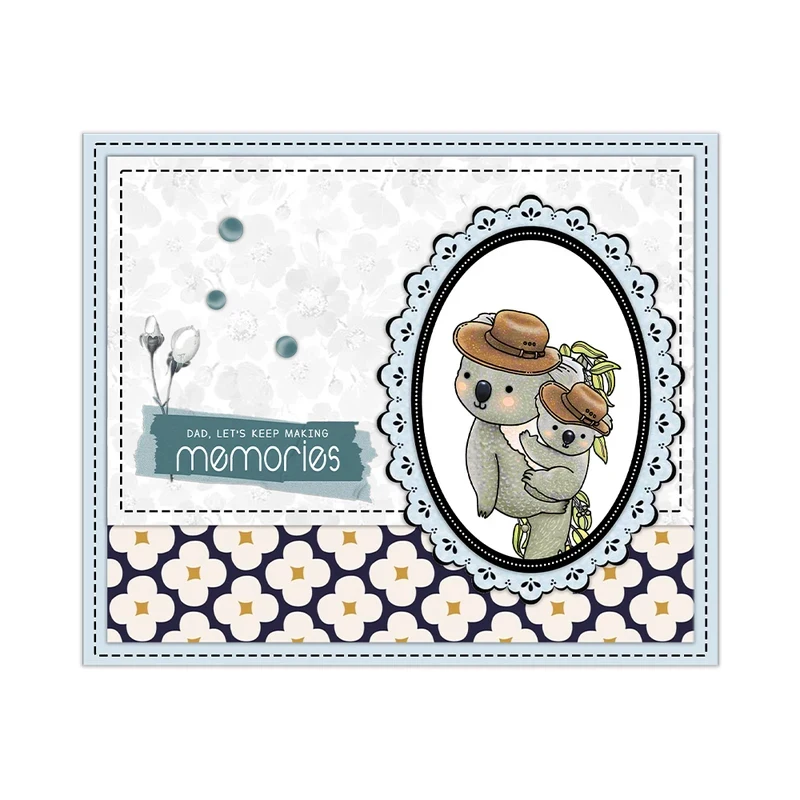Cute Love Koala Family Clear Stamp DIY Scrapbooking Supplies Silicone Stamp For Card Making Albums Crafts Decor