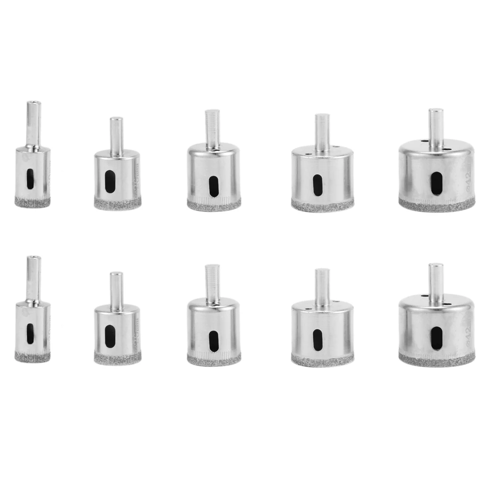 

ABRW-10Pcs 20-42Mm Diamond Hole Saw Drill Bit Set For Tile Glass Marble Granite Cutting