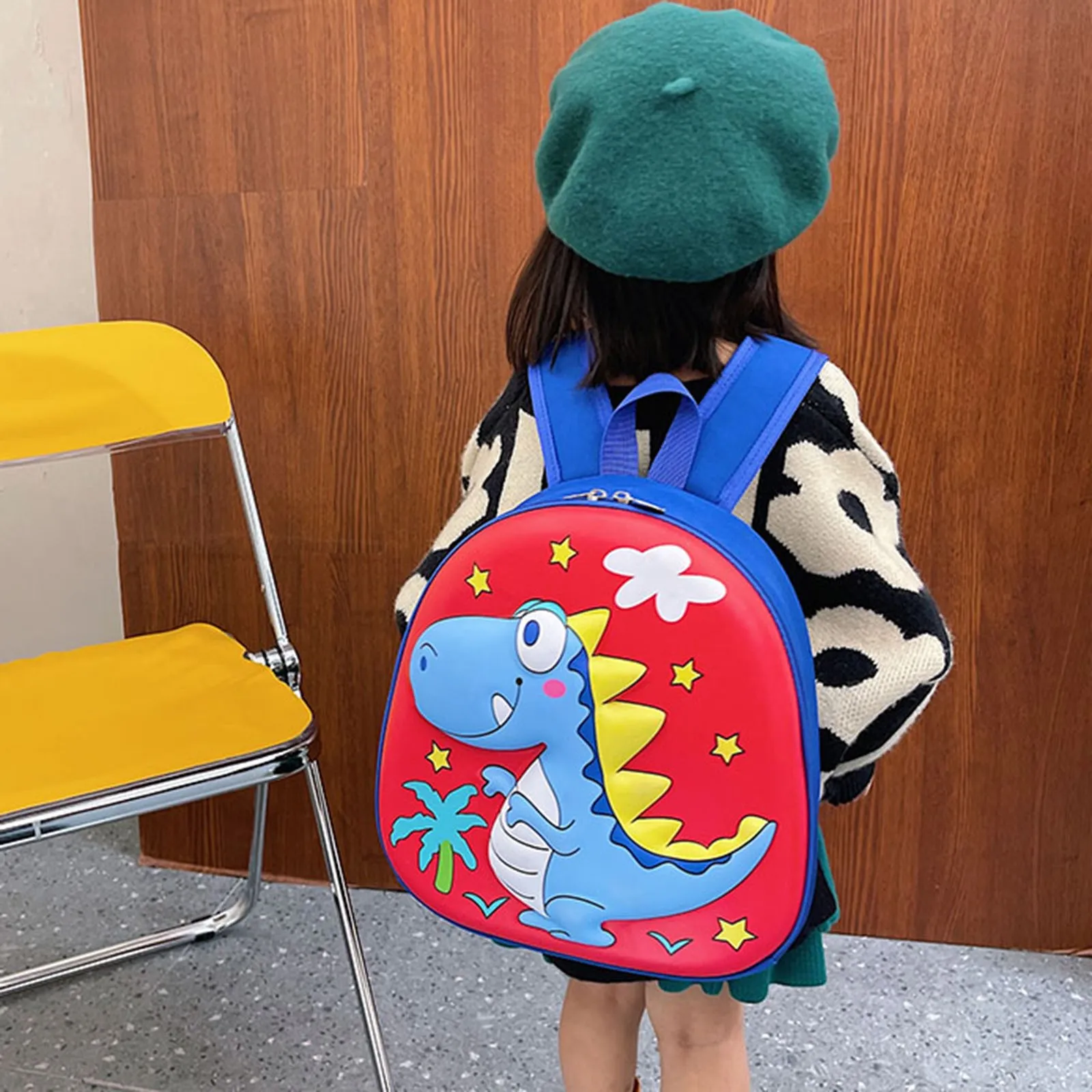 Kids Fashion Eggshell Backpack Boys Girls Cute Cartoon 3D Animals Dinosaur Unicorn Large Capacity Child Kindergarten Schoolbag