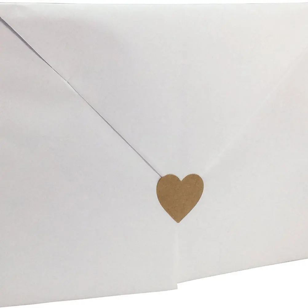 Heart Sticker Shape Self-adhesive DIY Scrapbook Valentine's Day Stickers Gift Packing Label Wrapping