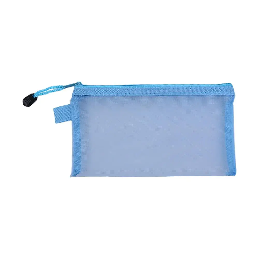 

Home Storage Colorful Coin Purse Cosmetic Bag Transparent Handbags Document Bag Mesh Zipper Case File Folders Zipper Pouch