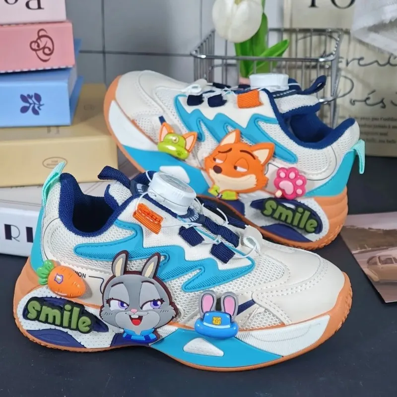 

Детские спортивные кроссовки Crazy Animal City Boys с милыми мультяшными вращающимися кнопками, сетчатые, амортизирующие и износостойкие