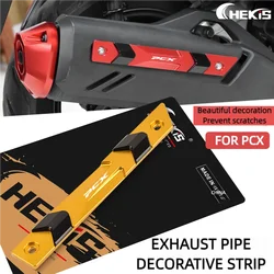Chekis Is Suitable for Honda 2020-2024 Pcx125 Pcx160 Modified Exhaust Pipe Decorative Accessories Exhaust Side Anti-Collision Strip Aluminum Alloy Decorative Bracket