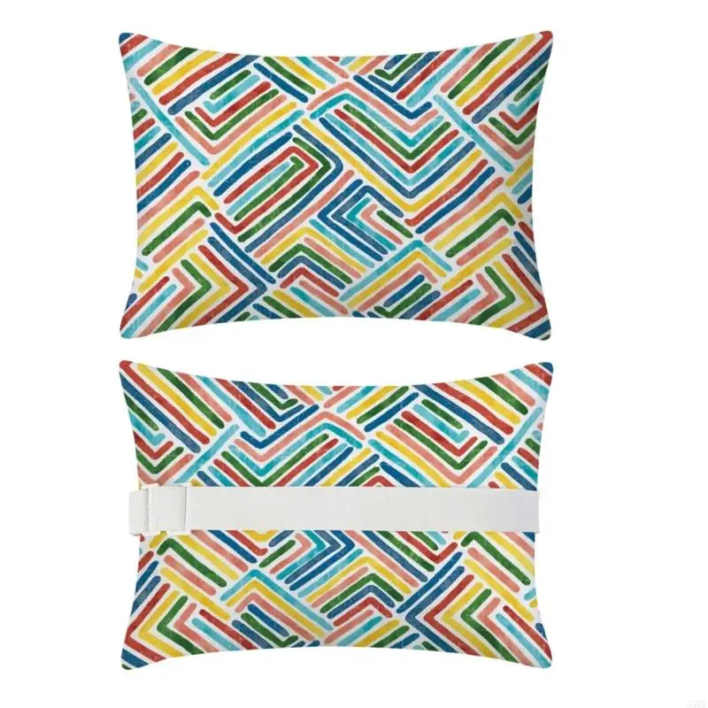 2 Waterproof Cushion For Garden Furniture Outdoor Lounge Chair Head Rest Pillow 55KF