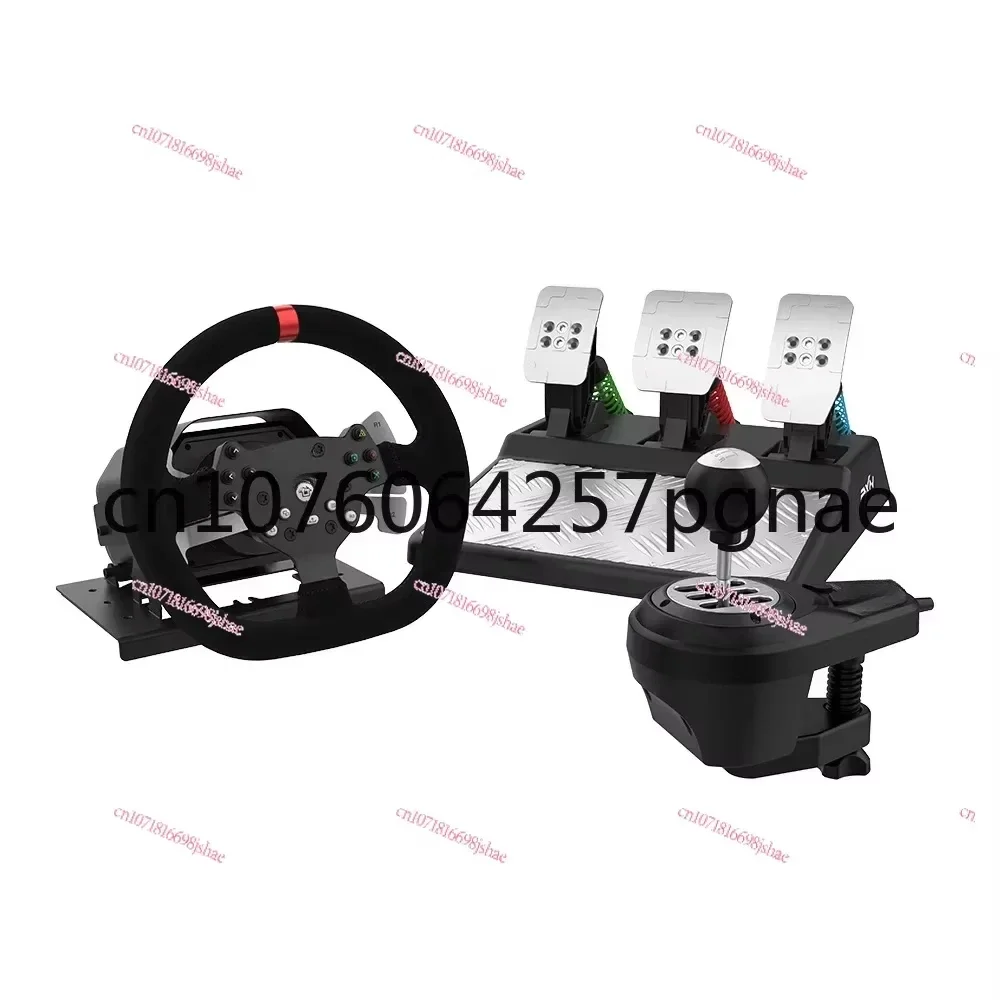 V10 Force Feedback Racing Game Aiming Wheel 900 Degree Compatible with Pc/Xbox One/Ps4