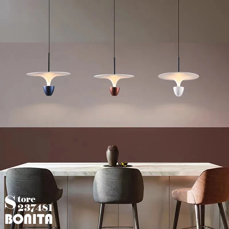 

Nordic Design Artistic Jellyfish Pendant Light Bedroom Dining Table Liftable UFO Chandelier Eye Protection Led Gyro Pendant Lamp