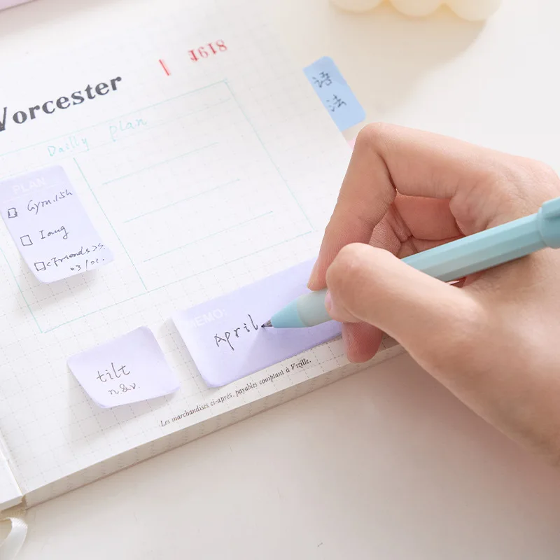 210pcs/Box Color Eyeshadow Palette Sticky Note Paper Memo Pad for Scrapbooking DIY Decorative Material Collage Journaling