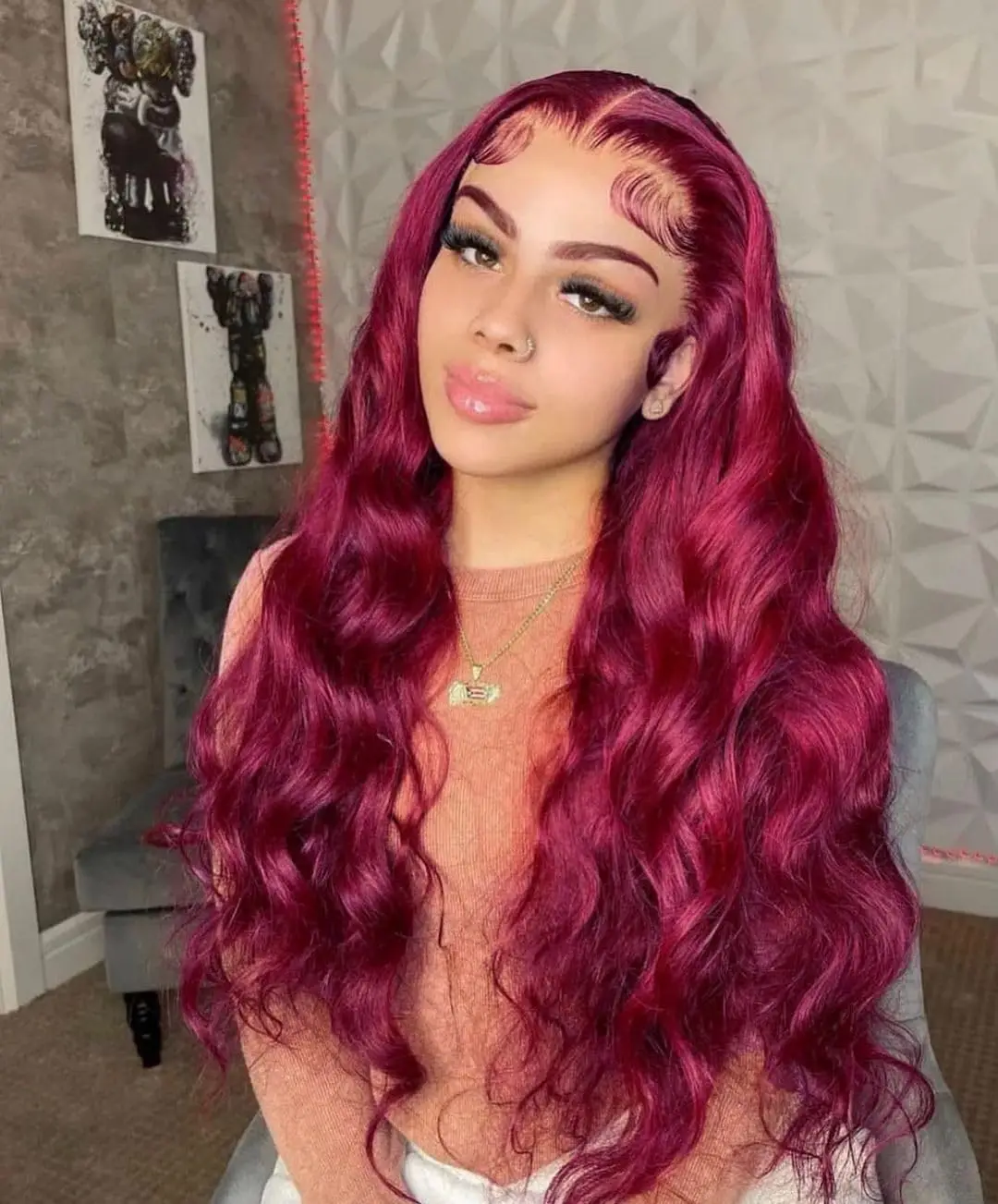 Burgundy 99J 13x6 Body Wave Lace Front Human Hair Wig 13×4 HD Transparent Lace Frontal Wigs Brazilian Red Colored  Wig for Women