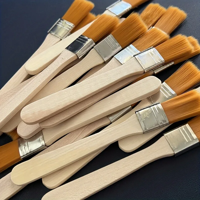 6PC Mini Paint Brush Set Suitable for Wood Professional-Grade Multi-Surface Painting ToolEquipped with a Compact Brush Head Easy
