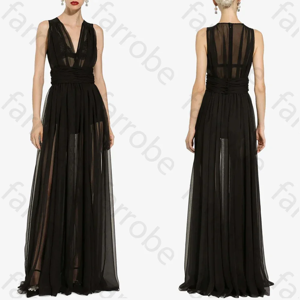 

Элегантное платье макси без рукавов с v-образным вырезом по индивидуальному заказу, вечерние платья трапециевидной формы, вечерние изысканные платья высокого качества для выпускного вечера для женщин