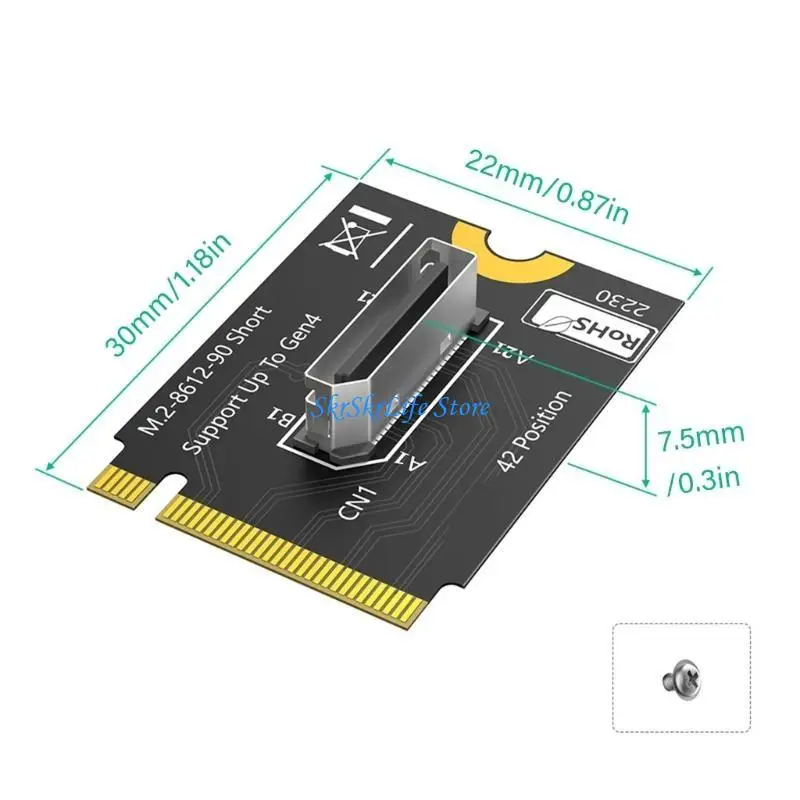 

E65E M.2 NVME to 8612 2230 Adapter Card Tool Less Installation High Compatibility