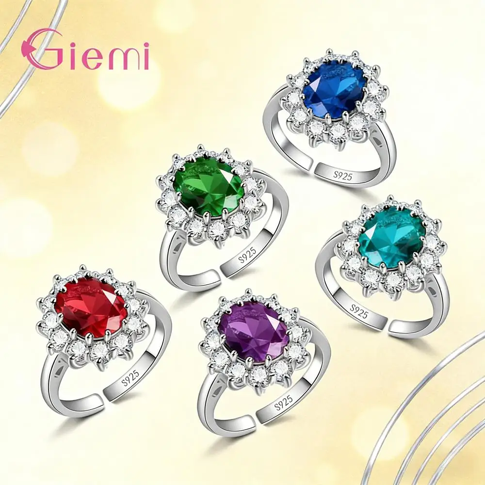 Women's 925 Silver Crystal Zircon Ring