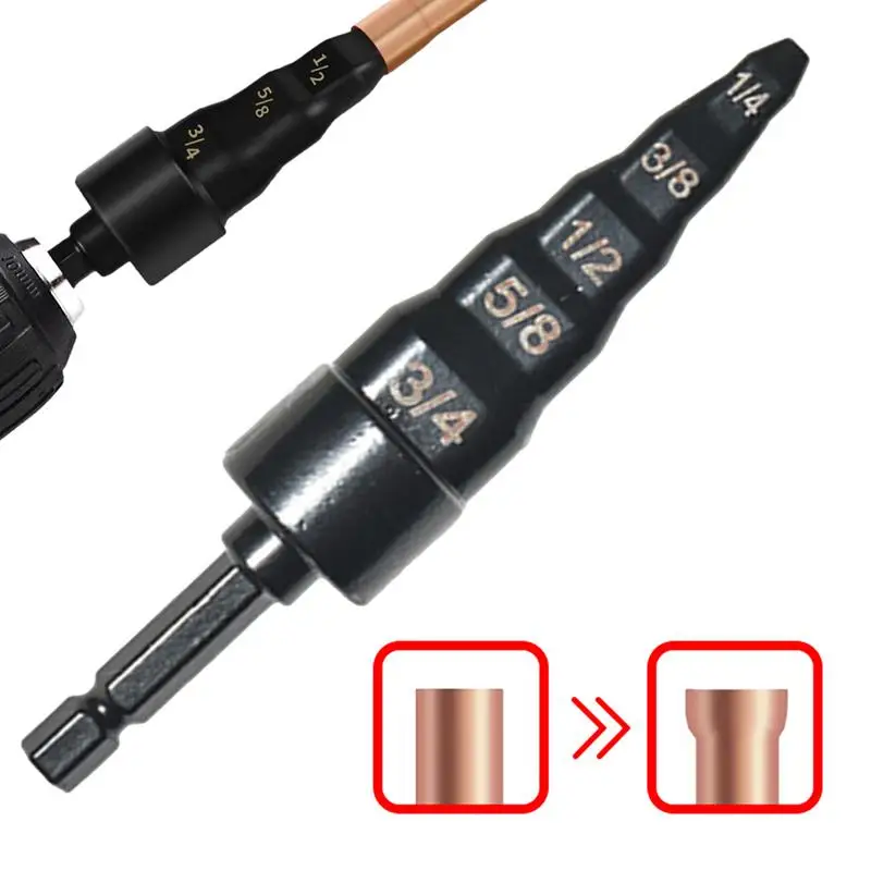 5 In 1 Air Conditioner Copper Pipe Expander Swaging Drill Bit Set Swage Tube Expander Soft Copper Tubing Tools AC Repair