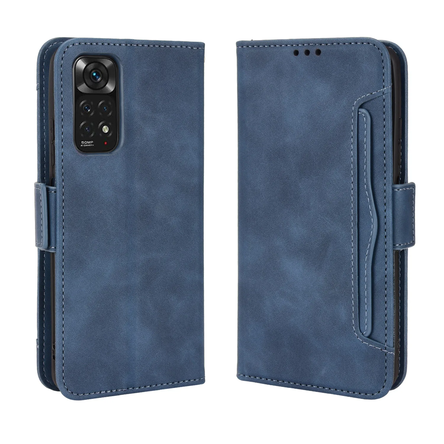 Flip Leather Cover For Xiaomi Redmi Note 11S 4G 2201117SG Separate Type Magnetic button Many Card Slot Wallet Shockproof Case