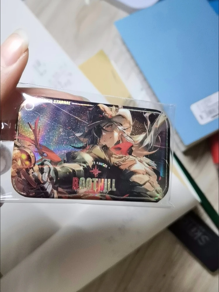 Hot Honkai:Star Rail Boothill Galaxy Ranger Rectangle Metal Flash Brooch Pin Badge Jewelry Accessories For Clothes Backpack Gift
