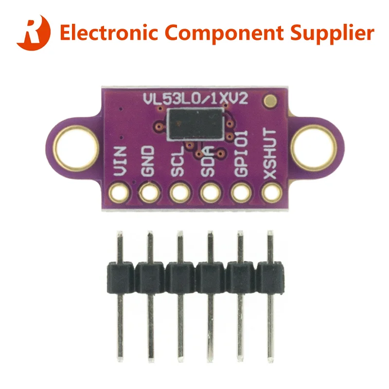 5Pcs VL53L0X Time-of-Flight (ToF) Laser Ranging Sensor Breakout 940nm GY-VL53L0XV2 Laser Distance Module I2C IIC 25MM*10.7MM