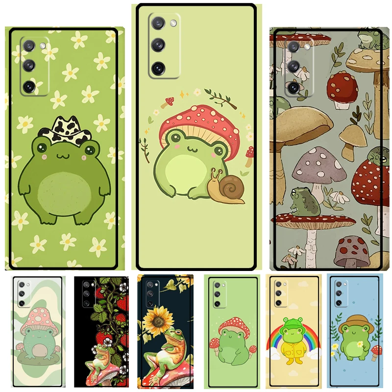 Cottagecore Frog Mushroom Aesthetic Case For Samsung Galaxy S21 S20 FE Note 20 Ultra Note 9 10 S8 S9 S10 Plus Phone Cover