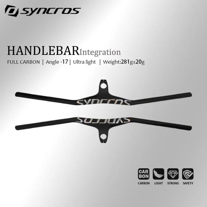 

Интегрированный руль Syncros Carbon MTB (28,6 мм, -17 градусов, 680-800 мм) для горного велосипеда, запчасти для велосипедов