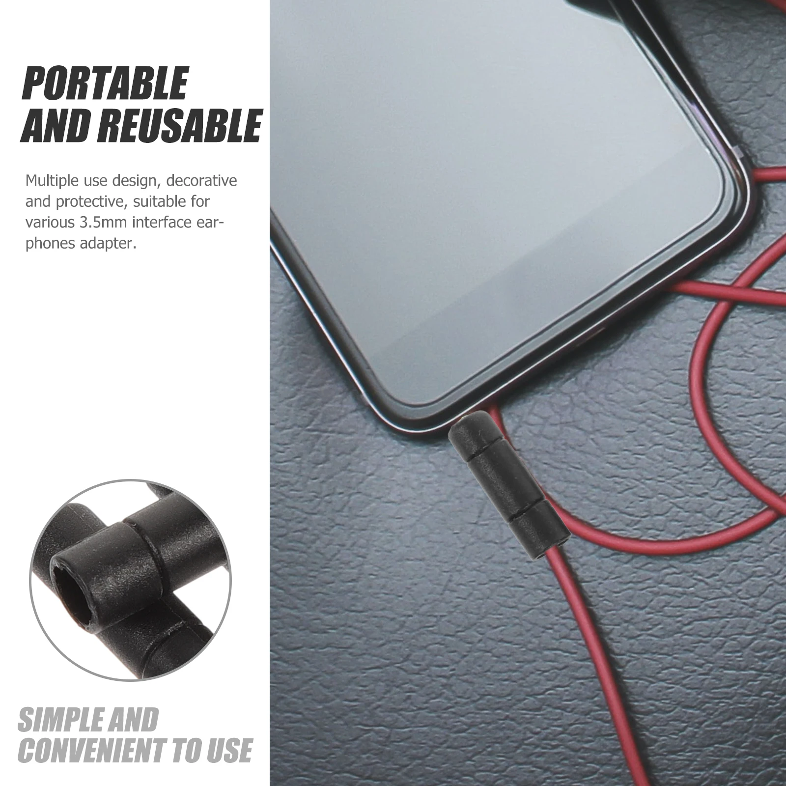 

20Pcs Earphone Line Plug Cover Plastic Protector Rustproof Plug Charm Earphone Adapter Lid Headphone Adapter Cover