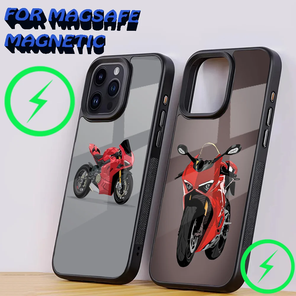 Sport D-Ducaties Cool Motorrad Phone Case For iPhone 16,15,14,13,12,11,Plus,Pro,Max Mini Magsafe Magnetic Wireless Charging