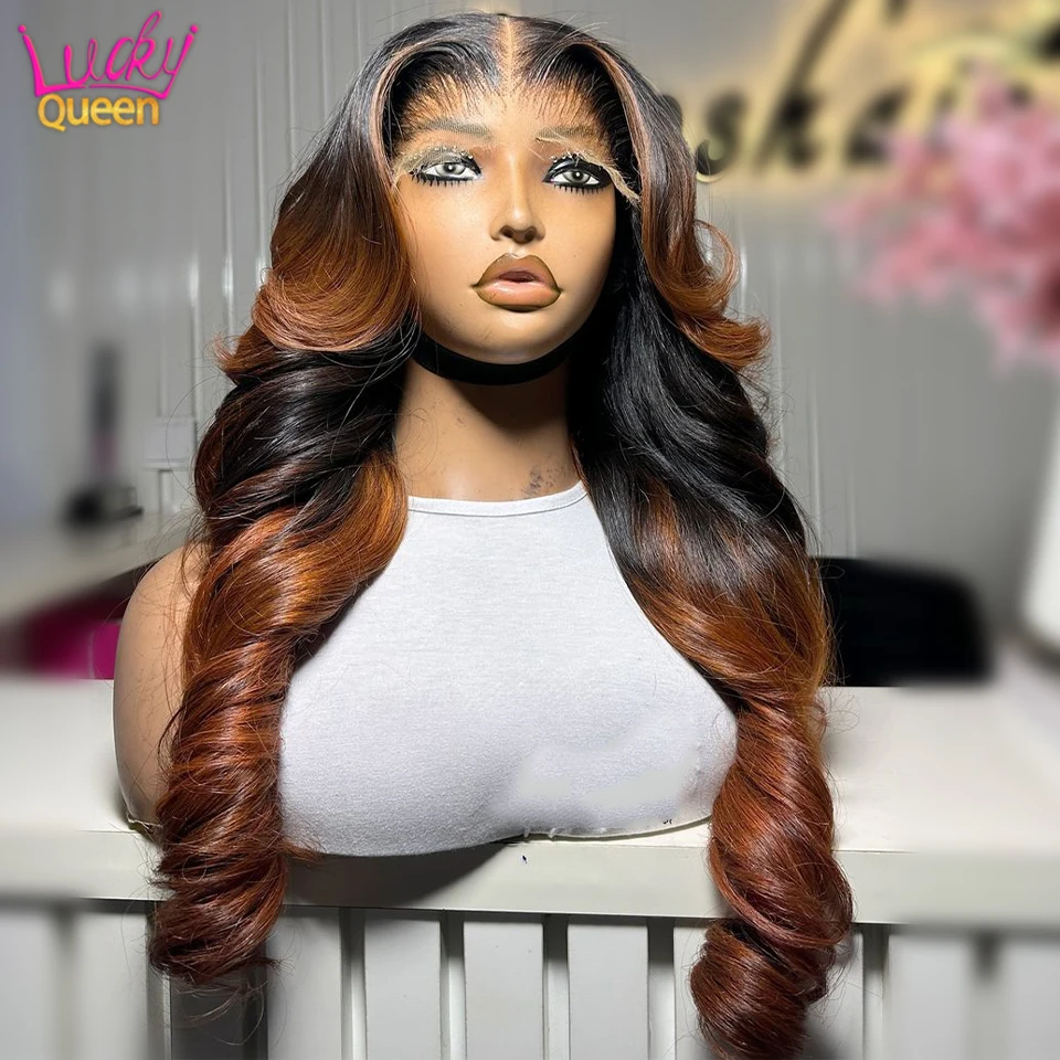 

13x6 Ombre Ginger Orange Lace Front Wig Human Hair 180 Density 13x4 Omber Lace Frontal Wigs Human Hair For Women 5X5 Closure Wig