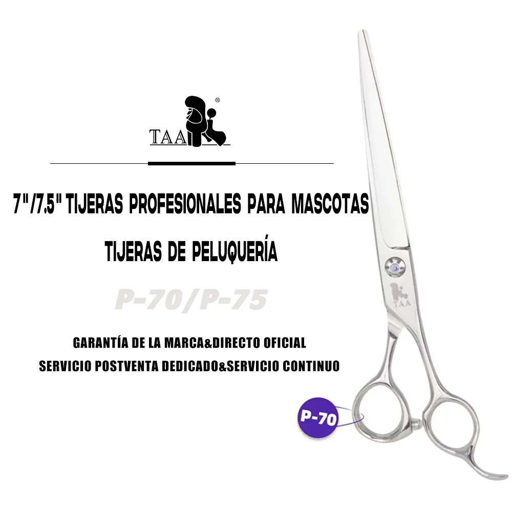 TAA Tijeras para perros Tijeras profesionales para perros Tijeras de peluquería para gatos Tijeras de aleación de acero 440C Cortador de pelo