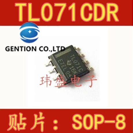 10PCS TL071CDR low noise operational amplifier jfets input SOP-8 in stock 100% new and original