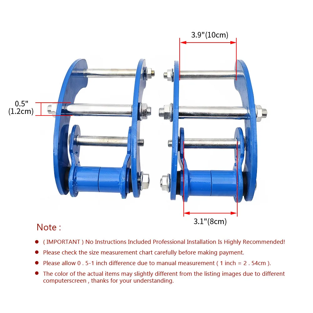 Rear Le Spring Suspension Comfort G-Shackle Extended 2inch Lift Kit Fits Triton L200 MK ML 05-15