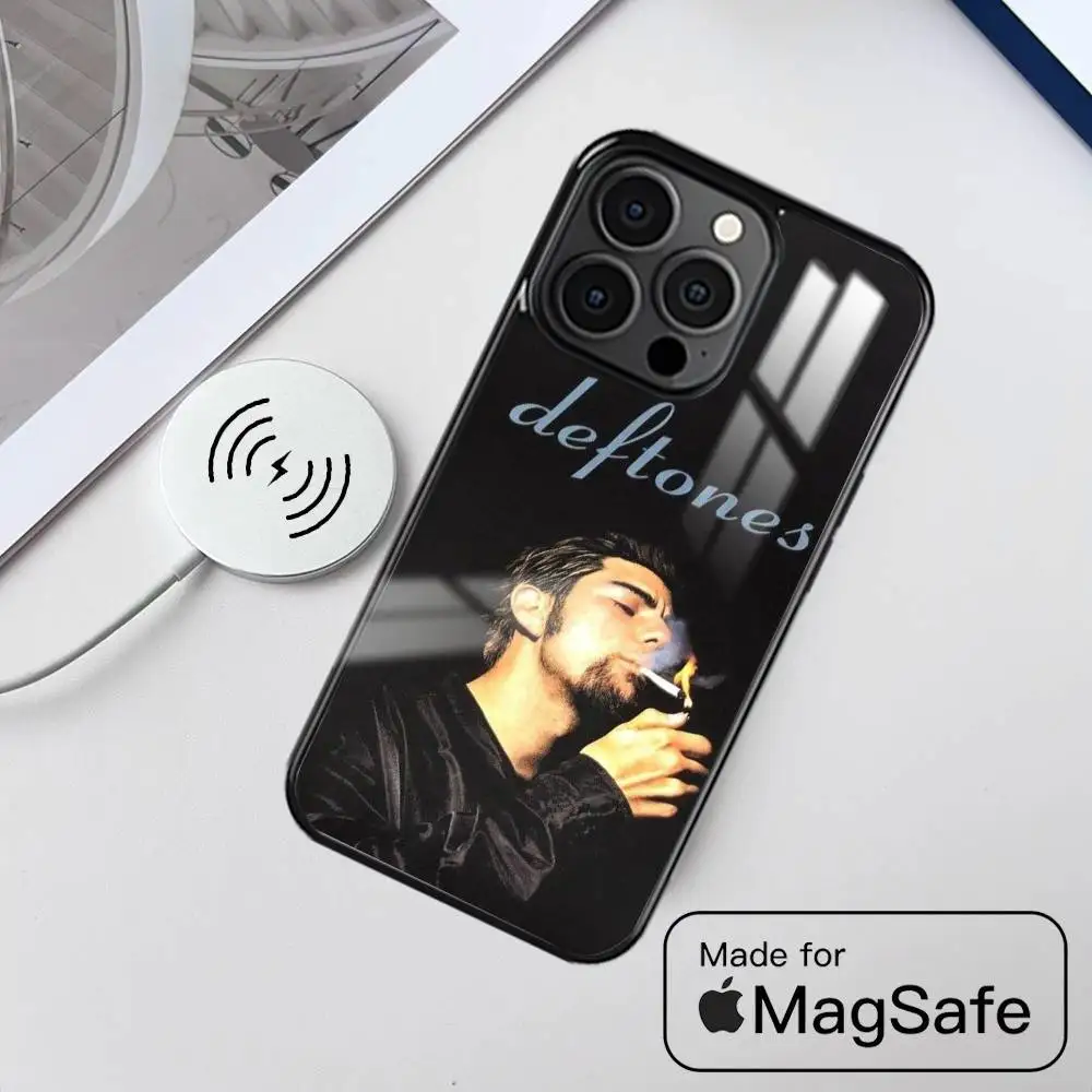 Coque de téléphone Rock Band d-deftones, étui de chargement sans fil magnétique Magsafe pour IPhone 16 15 14 13 12 11 Pro Max Plus Mini