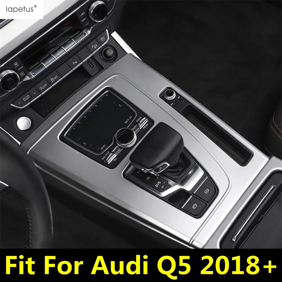 

Center Control Gear Shift Panel Multimedia Frame Decoration Cover Trim For Audi Q5 2018 - 2023 Carbon Fiber Accessories Interior