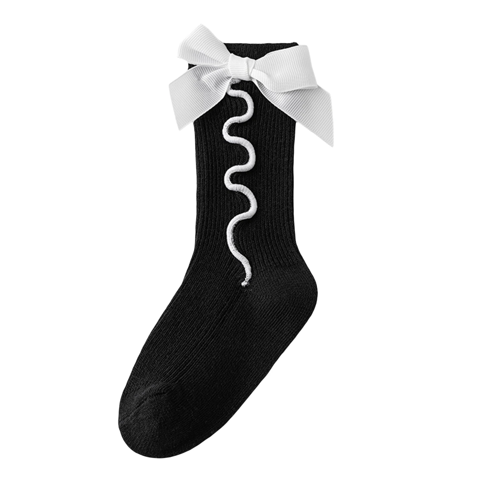 

Girl’s Bow Socks Sweet Soft Elastic Lightweight Infant Socks Kids Socks for Casual Daily