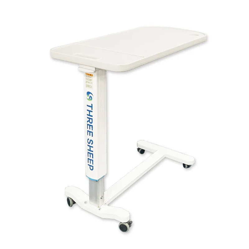 

Multifunctional Mobile Patient Overbed Dining Table ABS Material For Hospitals