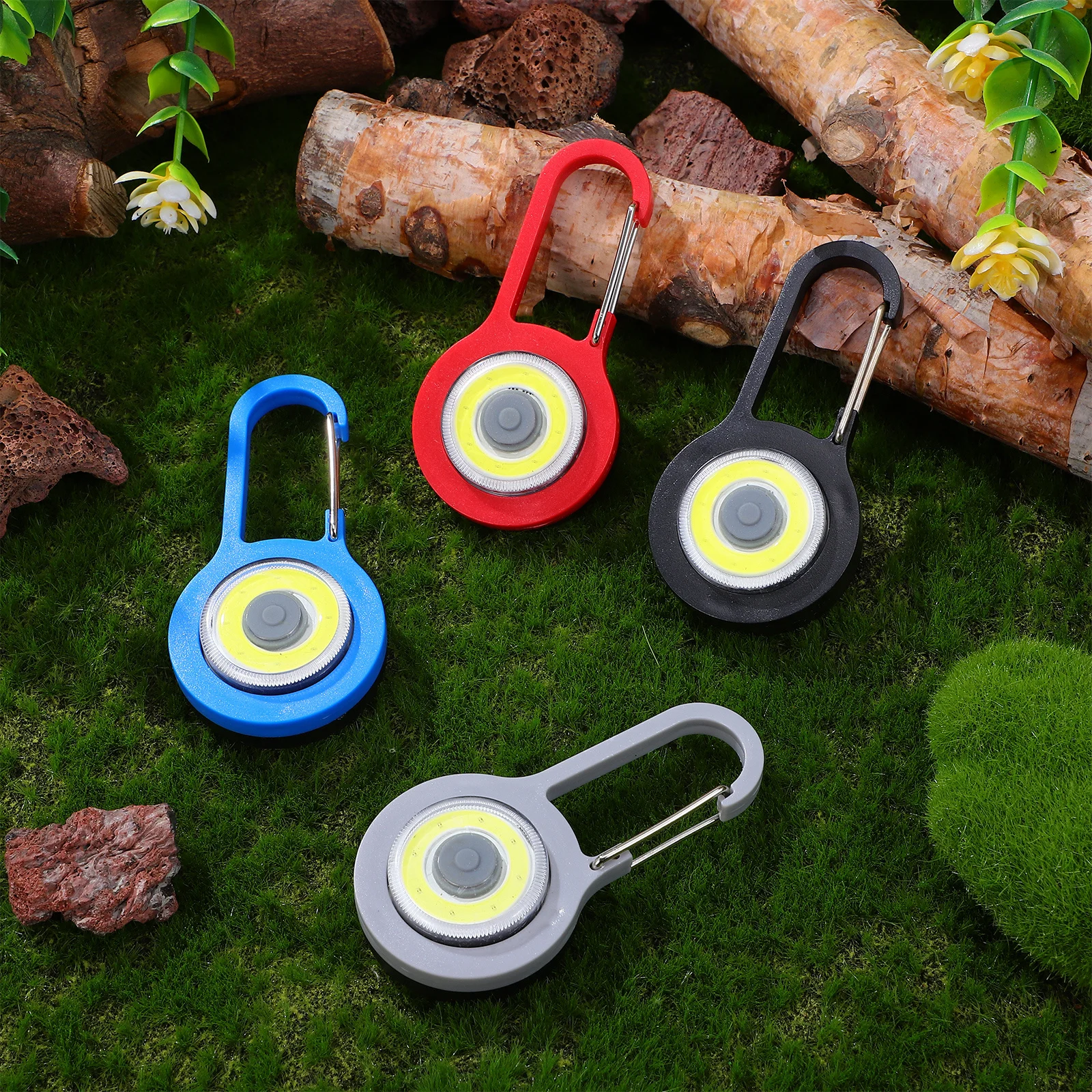 4 قطعة سلسلة المفاتيح الصغيرة مصباح يدوي المحمولة مصباح يدوي صغير في الهواء الطلق التخييم ضوء متعدد الوظائف مصباح جيب مشاعل صغيرة