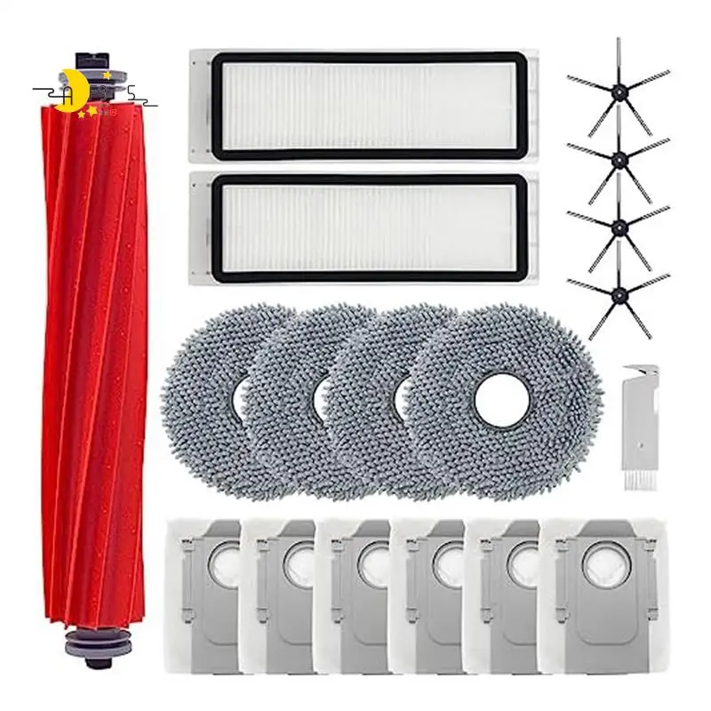 

AF95-Mop Pads Main Side Brush Dust Bags Hepa Filter Replacement Kit Vacuum Accessories Set For Roborock Q Revo Robot Vacuum