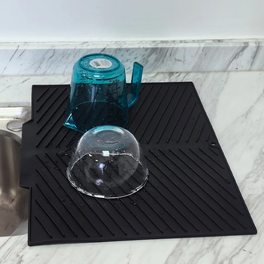 1PC heat insulation mat table silicone drain mat non-slip thickening multi-functional high temperature and anti-hot mat pan mat