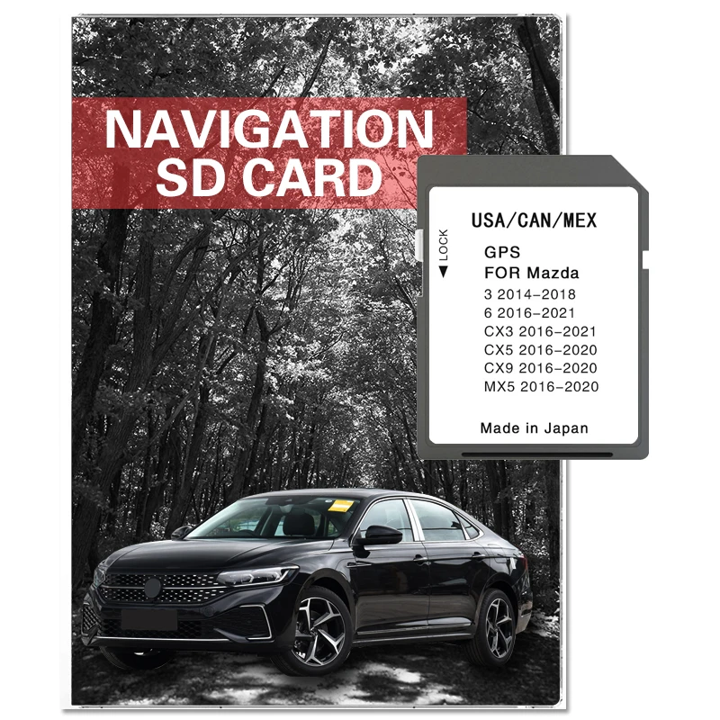 

for Mazda 6 CX-3 CX-5 CX-9 MX-5 Car Sat Nav Newest Update 2023 Version Navigation SD Card GPS USA/CAN/MEX Maps Free Shipping