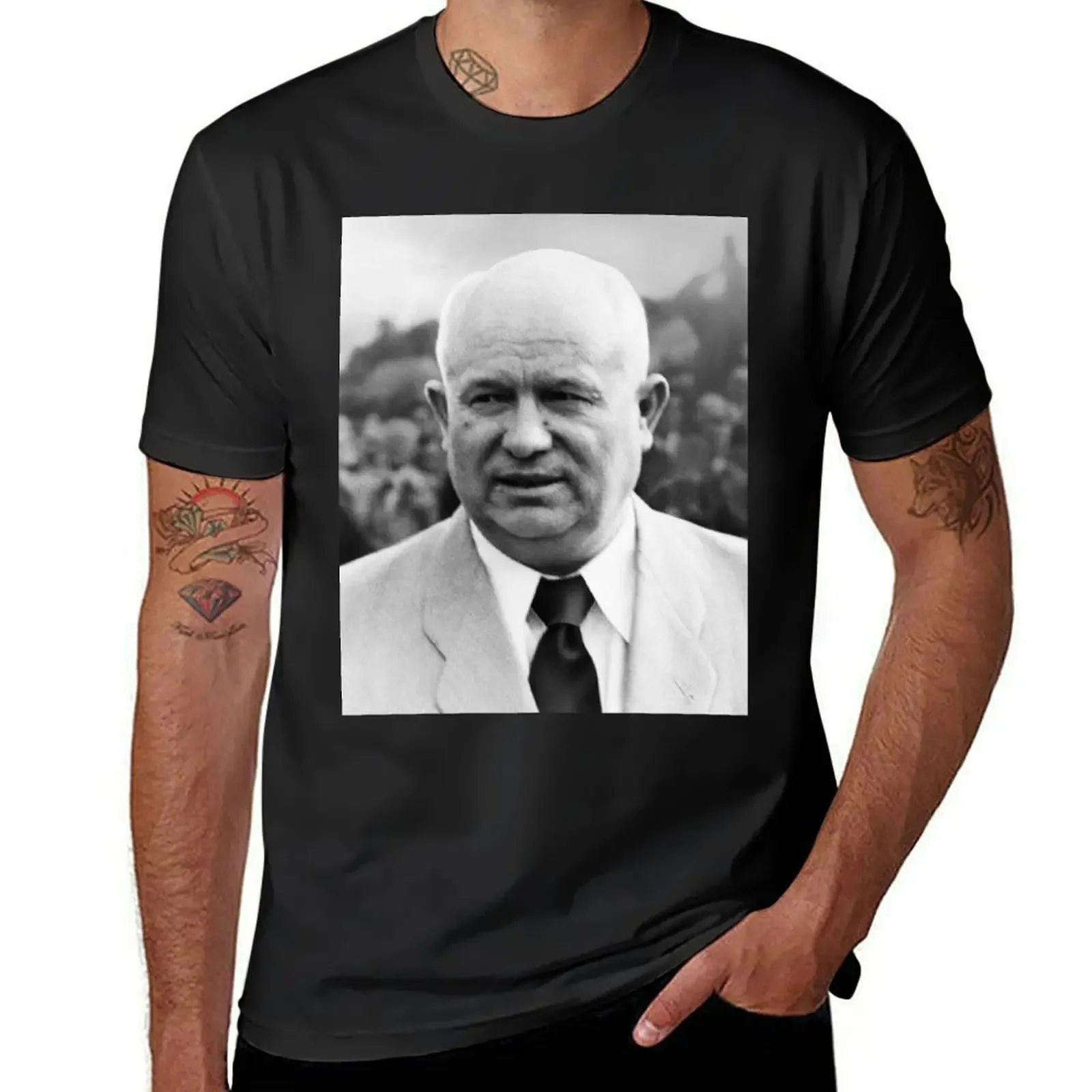 Nikita Khrushchev T-shirt aesthetic clothes anime clothes oversized heavyweight t shirts for men