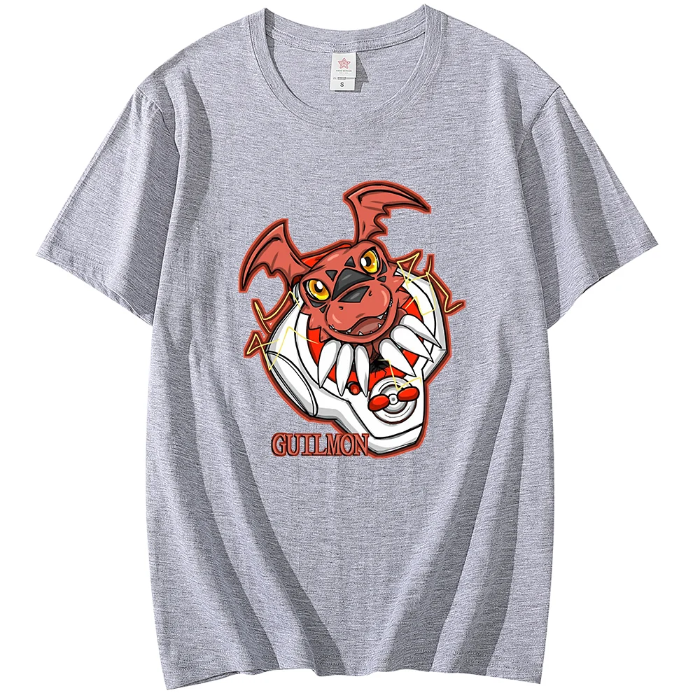 Anime Gigimon Guilmon T-shirt Tailmon printed casual sports street male and female student role-playing clothing T-shirt