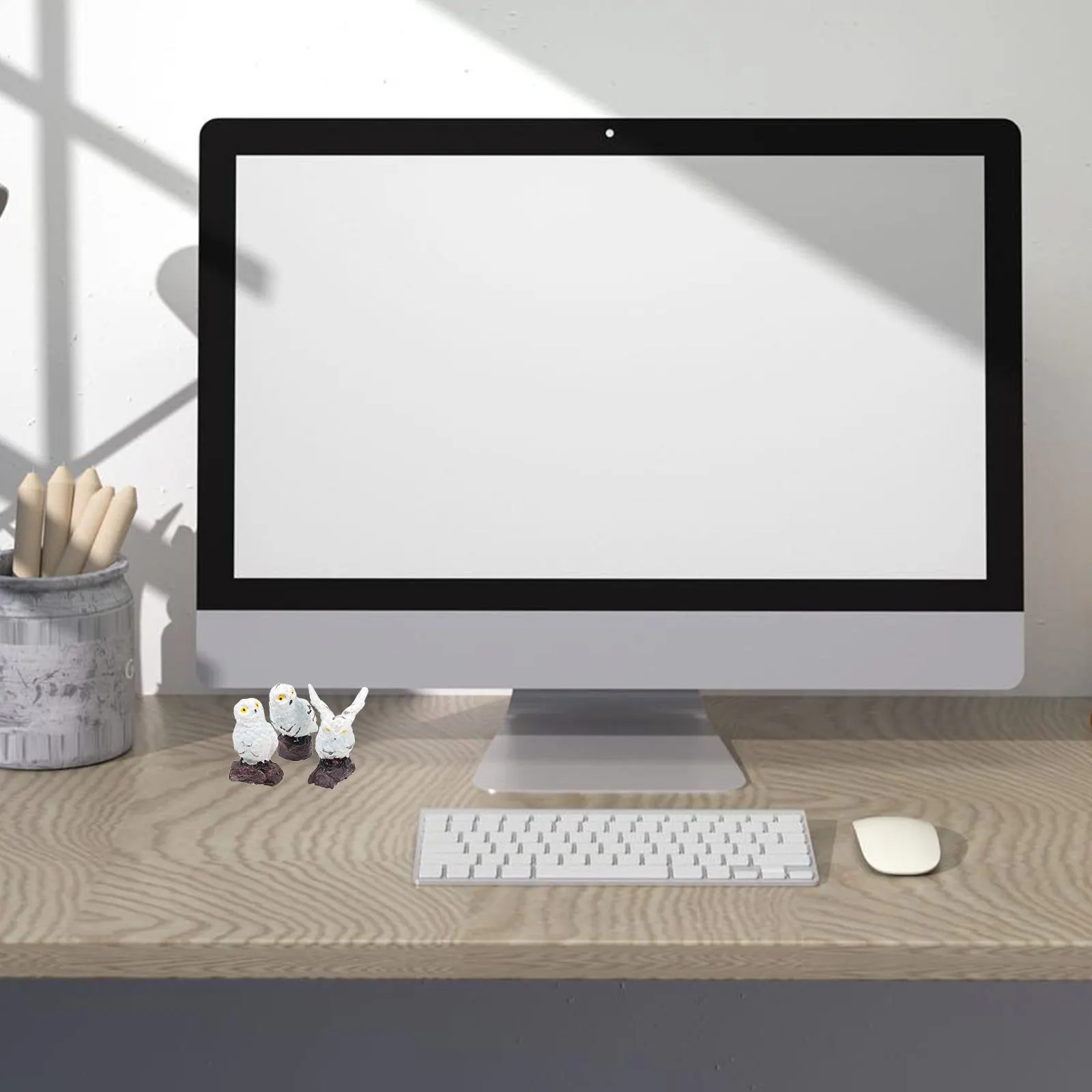 

3Pcs Small Owl Decor Micro Landscape Adornments Classic Design for Indoor Outdoor Use Mini Ornament Decor Micro Landscape Adorn