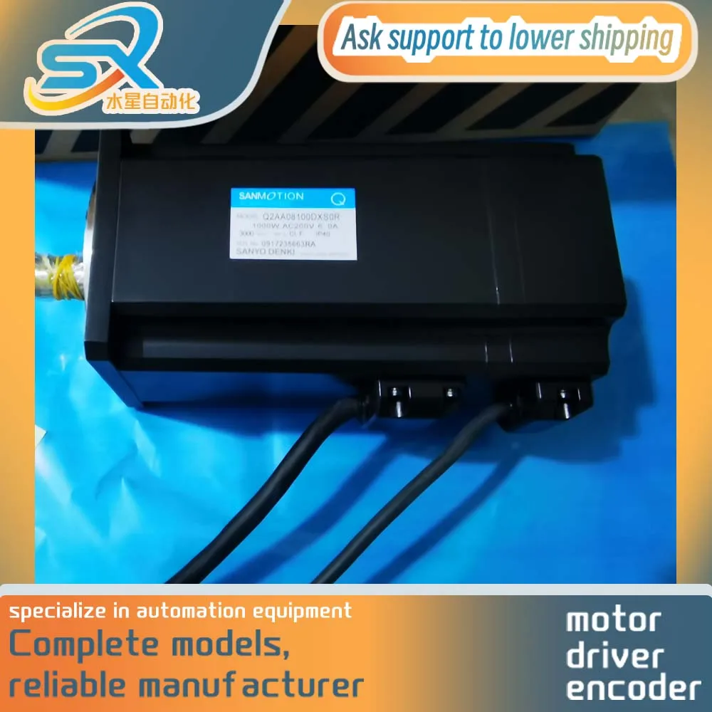 Sanyo 100% Genuine Servo Motor Q2AA08100DXS0R 1.0kw Provide Factory Inspection Video